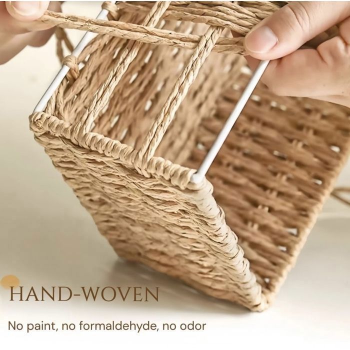 Creative Home Panier en Osier avec Poignées | Panier à Pique-Nique | 36 x 27 x 32 cm (+/- 2 cm) | Tissé à la main | Universel et durable | Leroy Merlin