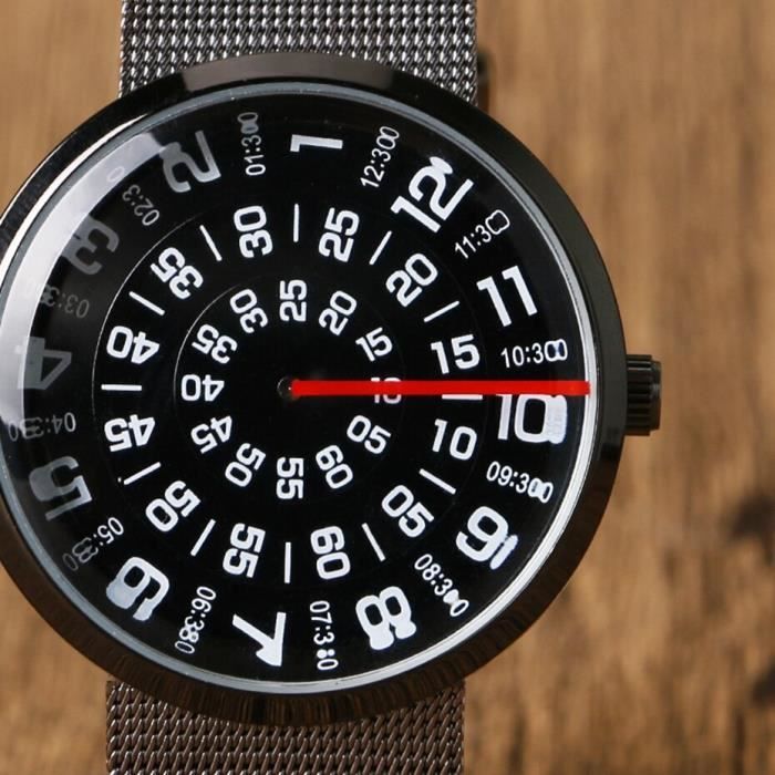Montre sales cadran tournant
