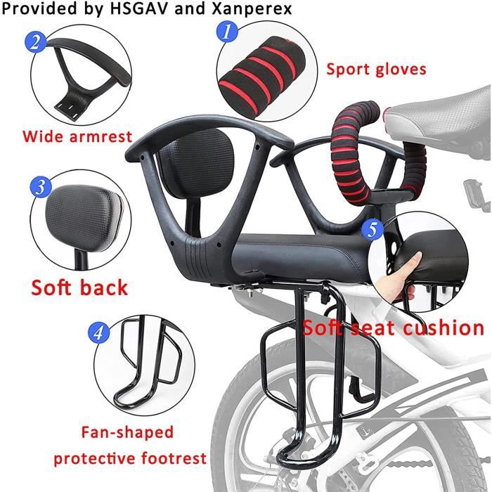Siege Velo Enfant pour VTT Siege Bebe De Securite Reglables De Arriere Porte Bagage avec Accoudoirs Et Pedales De Ceinture De 273 Cdiscount Sport