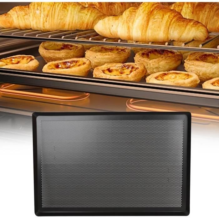 Plaque Cuisson Perforée 46x33cm | Alliage Aluminium | Pour Four, Pizza, Biscuits | Facile à Nettoyer