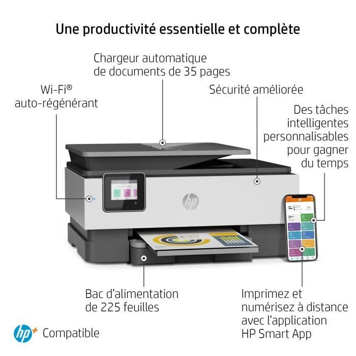 HP OfficeJet Pro 8022e - Imprimante Jet D'Encre WiFi, Copie/Scan/Fax, 6mois Instant Ink Inclus