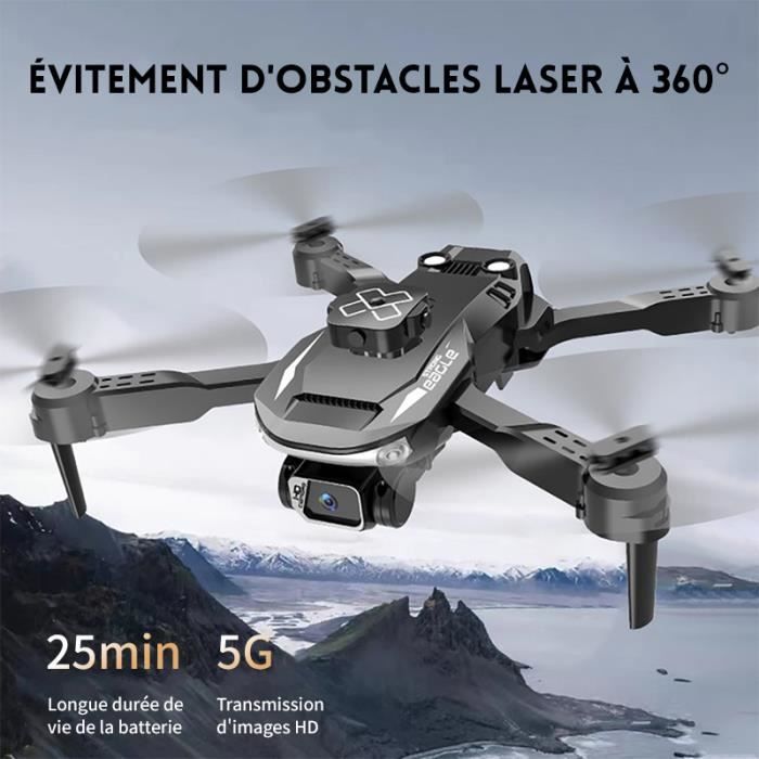 Mini Drone télécommandé avec caméra 4K, pliable, sans tête, brossé, avec  fonction d'évitement d'obstacles