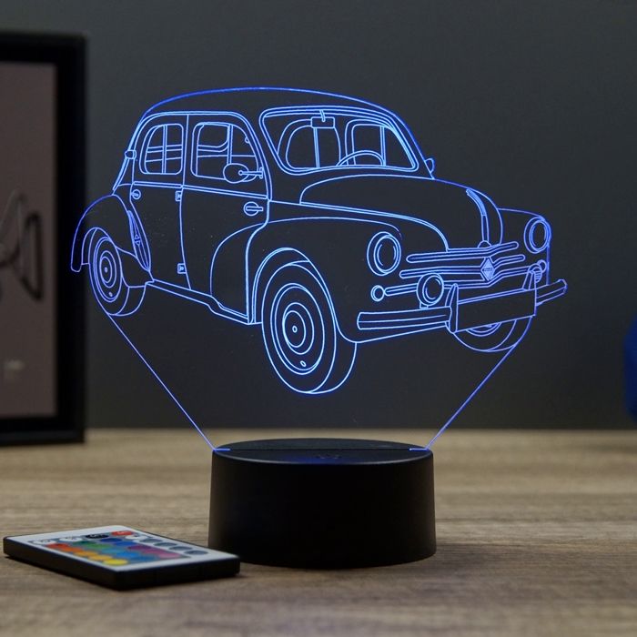 Lampe 3D Renault R5 Turbo 2 Avec Télécommande - Veilleuse Personnalisée - Fabrication Française - NEUVE