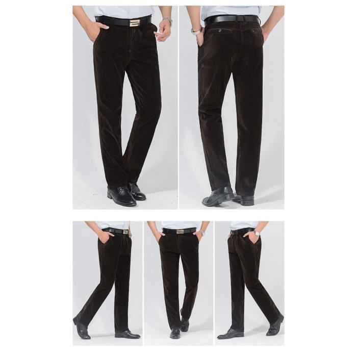 Pantalon Velours Côtelé Homme – Coupe Droite Large, Style Décontracté, Pour Loisirs Ou Détente Pantalon Homme Coupe Droite Velours