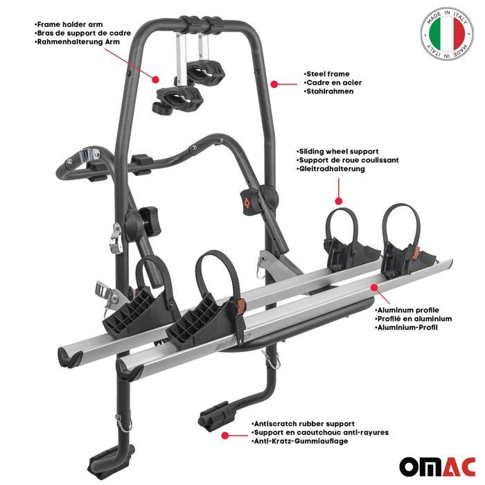 PORTE-VÉLO MENABO STAND Up 2 Pour Skoda Superb Hayon 05.2015 - à Ce