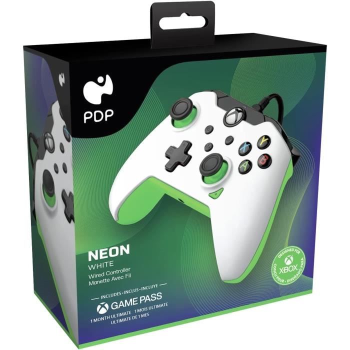 Pdp Filaire Manette Neon Noir pour Xbox Series X|S, Gamepad, Filaire Video  Game Manette, Gaming Manette, Xbox One, Licence Officiel - Xbox Series X