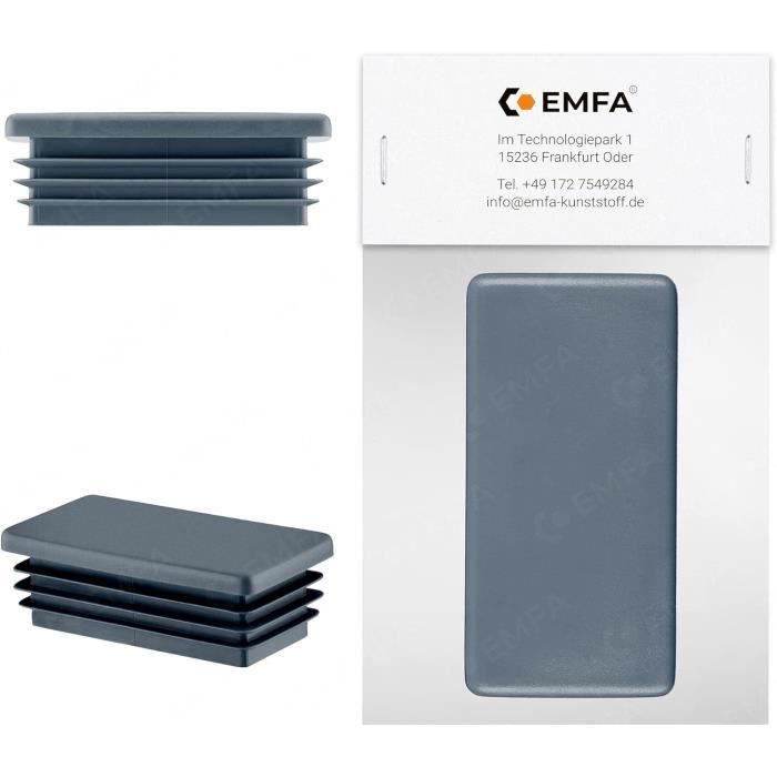 Tappo Per Tubo Rettangolare 100x20mm (10x2cm) In PVC Con Alette, Otturatore Per Profilati - Foto 1