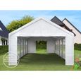 Tente de réception TOOLPORT 4x6m - Blanc - PE 240g/m² - Étanche et résistante aux UV-2