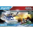 PLAYMOBIL - 70779 - Hydravion de police et bandit - Bleu - Playmobil City Action - 33 pièces-2
