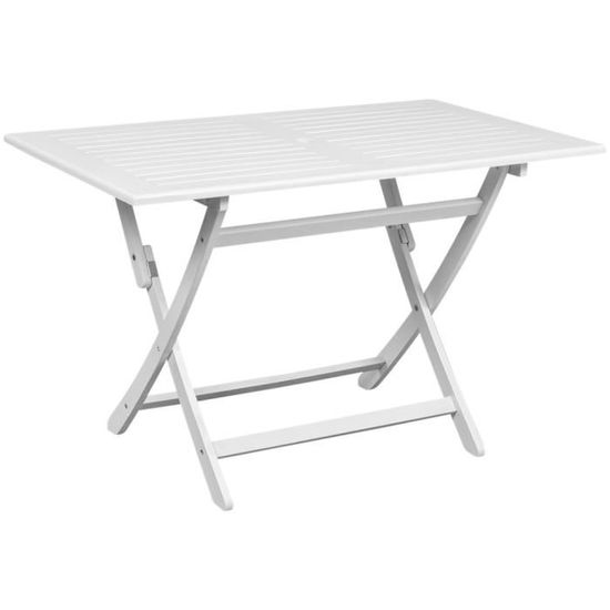 Table pliante 60x60x72cm table table de jardin terassentisch Table à manger blanc 