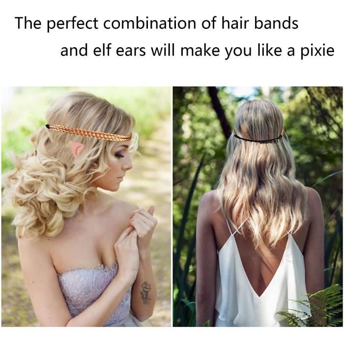 Oreilles D'Elfe En Latex – 2 Paires (10 Cm Et 12 Cm) – Accessoire Cosplay Halloween, Noël, Fête Déguisée