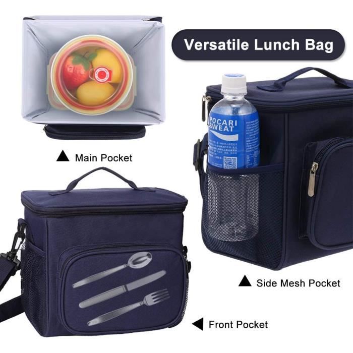 Sac Isotherme Repas Épaissi 6.4L, Sac Lunch Isotherme, Sac Lunch