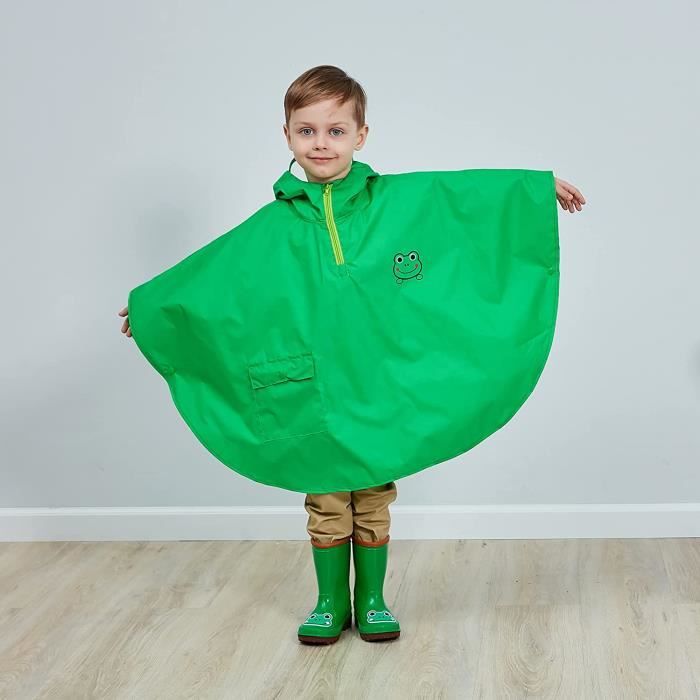 Poncho de Pluie Unisex Enfant de Bebe Manteau Impermeable Leger Chauves Souris Cape Poncho de Pluie avec Capuche 6 8 annees L Cdiscount Pret a Porter