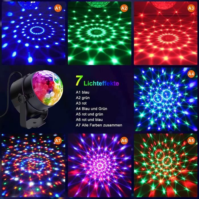 SUNY Lumières laser DJ 12 Gobos vert bleu lumière laser rouge étoiles effet  mixte éclairage de scène fête musique projecteur laser télécommande