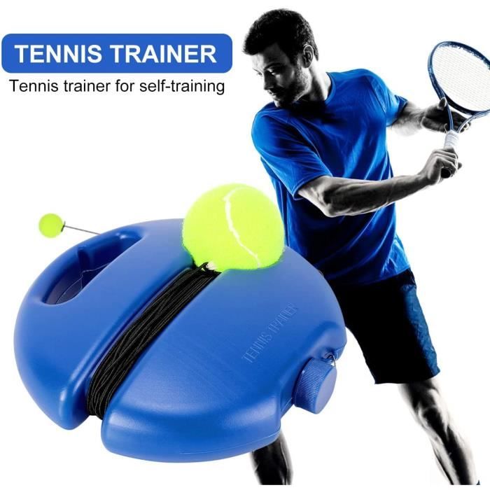 Entraîneur De Tennis Individuel Avec Balle Attachée - Base Remplissable (eau/sable) - 3 Balles Rebondissantes Incluses - Pour Débutants, Enfants, Adultes - 6