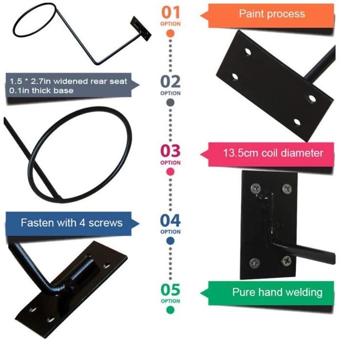 Porte Casque Moto Mural Amka Lot De 5 Supports Pour Casque Crochet