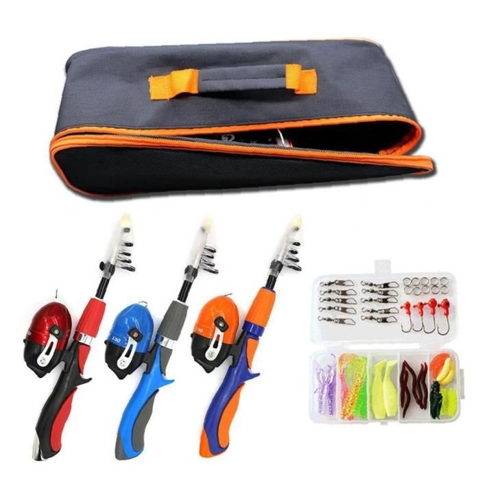Canne à Pêche Enfant 1,5 M - Rétractable, Légère, Parfaite Pour Débutants - Kit Complet Avec Moulinet, Appâts Et Accessoires - 1