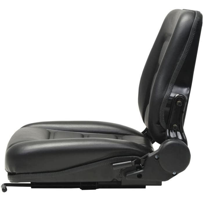 Siège De Tracteur Mini-Pelle Chariot Élévateur - Ergonomique Noir Cadre Acier PVC