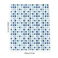 Rideau de Douche Imperméable avec 12 Crochets pour Salle de Bains Conception en Treillis Lavable (Bleu, 180 x 200 cm)-3