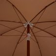 🐳NEW©Ergonomique- Parasol Pour Terrasse Balcon Parasol droit - Parasol Extérieur Parasol de Jardin avec mât en acier 240 cm T9434-3