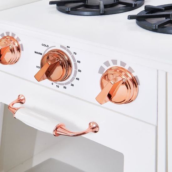 Little Chef Ensemble de Jeu de Cuisine en Bois Or Blanc et Rose Teamson Kids TD-12952A Little Chef Ensemble de Jeu de Cuisine en Bois Or Blanc et Rose Teamson Kids TD-12952A