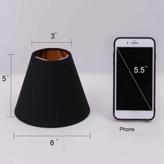 Atyhao 6 Pièces Abat-Jour En Tissu Lustre Abat-Jour Applique Murale Couverture Pince De Montage Décor à La Maison Pour Petit A B C F P Ampoule