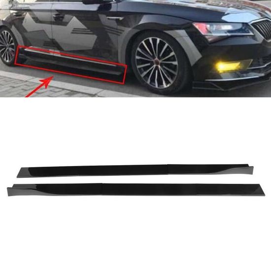 Sonew Jupes laterales Jupe Laterale Ailette Separateurs Diffuseur Brillant pour Voiture Berline Coupe 2 Portes 4 auto elargisseur Cdiscount Auto