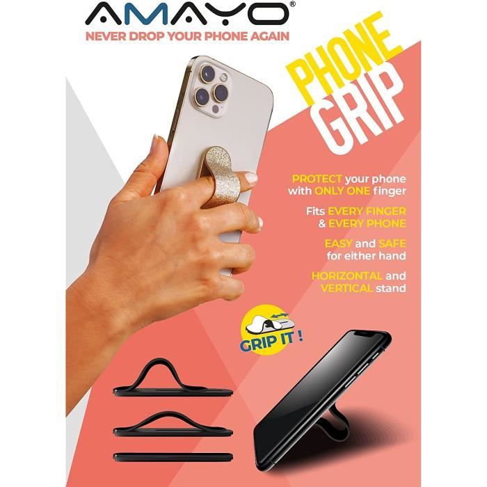 Amayo Grip – Das Original! Support de doigt pour smartphone