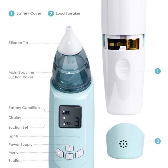 Aspirateur nasal électrique pour bébé - 3 intensité