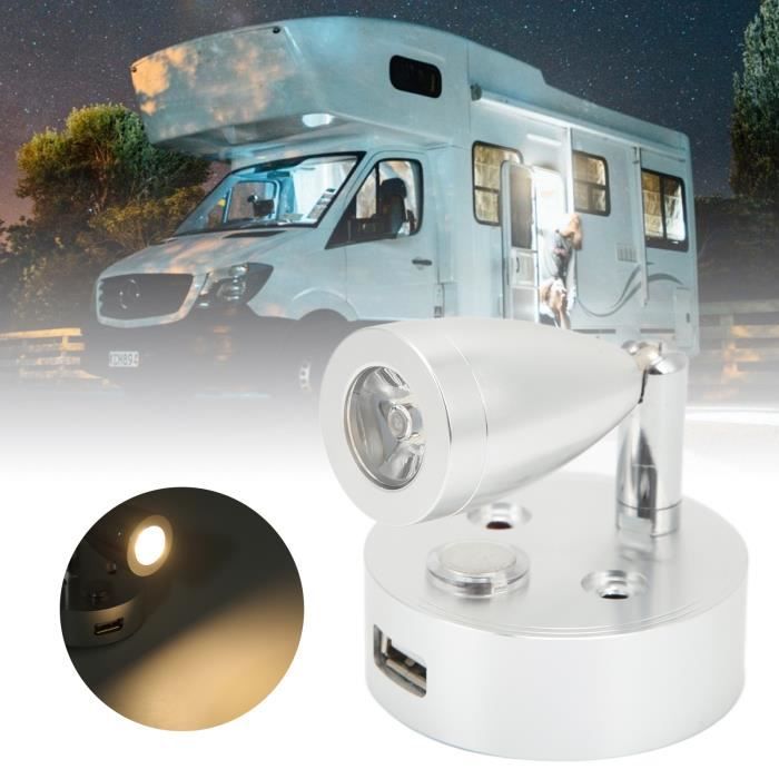 Lampe à LED 12V/24V pour camping-car, universelle, 8W, étanche, pour auvent  et porche, éclairage extérieur pour camping-car - Cdiscount Auto