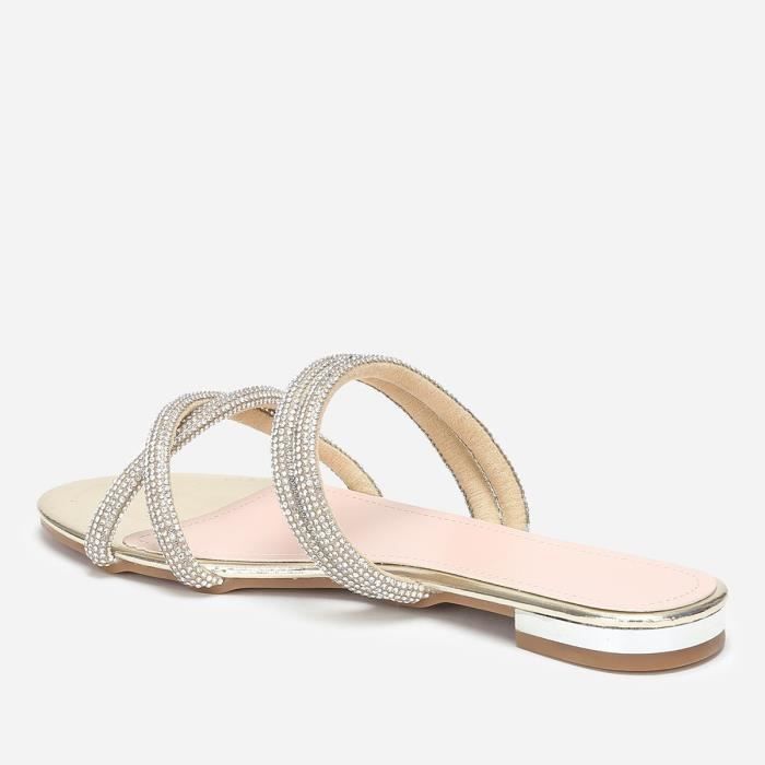 Mules clearance plates dorées