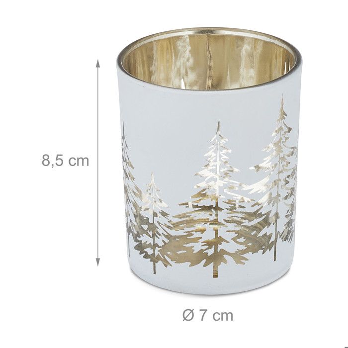 Lot De 12 Photophores Verre Aspect Marbre Blanc Gris – Bougies Chauffe-Plat, Élégants & Modernes, Idéal Décoration Table, Salon, Jardin, Mariage