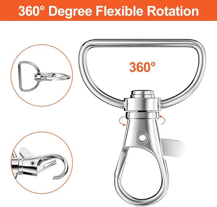 Lot De 30 Fermoirs Mousquetons Pivotants, Porte-clés Homard(Largeur Intérieure 25 Mm) Anneau Fendu De Type D, Boucle De - Beaux-Arts Et Loisirs Créatifs