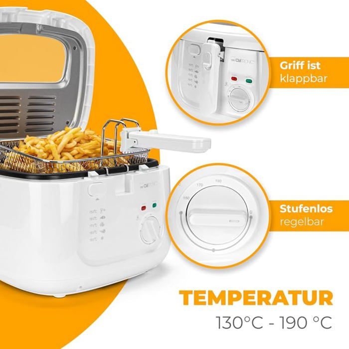 Fdr 65 Friteuse Sans Huile 4 Litres,Thermostat Réglable,Minuteur,12 Fdr 65 Friteuse Sans Huile 4 Litres,Thermostat Réglable,Minuteur,12