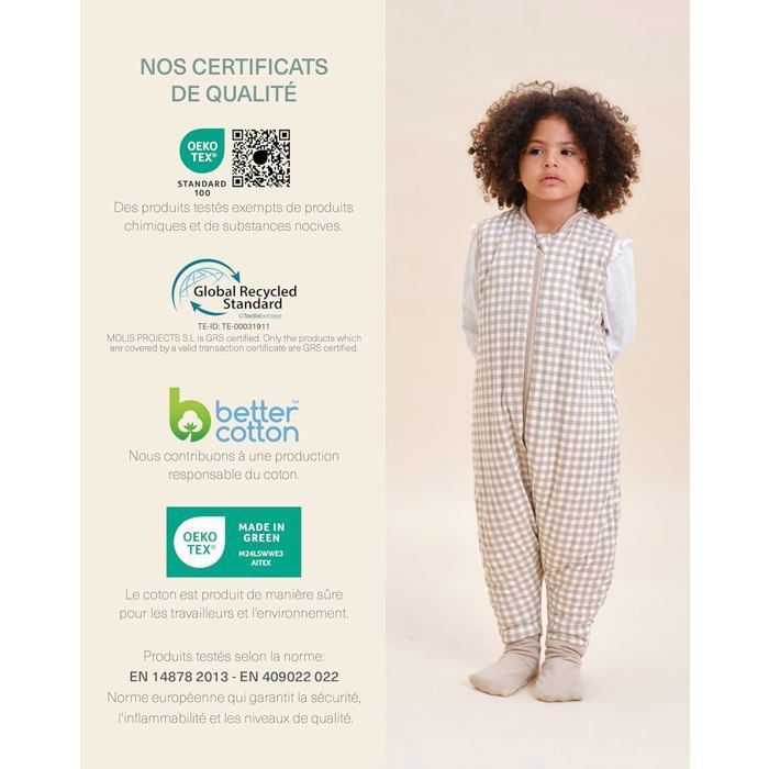 MOEMOE BABY Gigoteuse à Pieds Tog 1.0 Polaire Pour Bébé 2-3 Ans - Fraise 110 - Sac De Couchage Avec Jambes