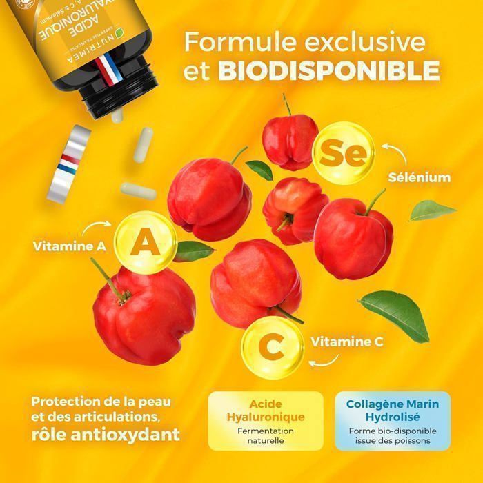 Collagène Marin + Acide Hyaluronique - 120 Gélules Novoma Pour Peau & Articulations