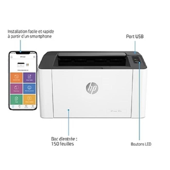 HP Laser 107a - Imprimante - Noir et blanc - laser - A4/Legal