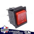 Interrupteur à Bascule Rectangulaire Bleu Avec LED - 12V/230V 16A 3 Positions 6 Broches