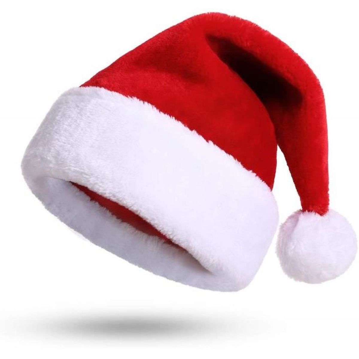 Bonnet Noel Chapeau de Père Noël Adultes en Grande Taille De Costume de Chapeau de Père Noël en 