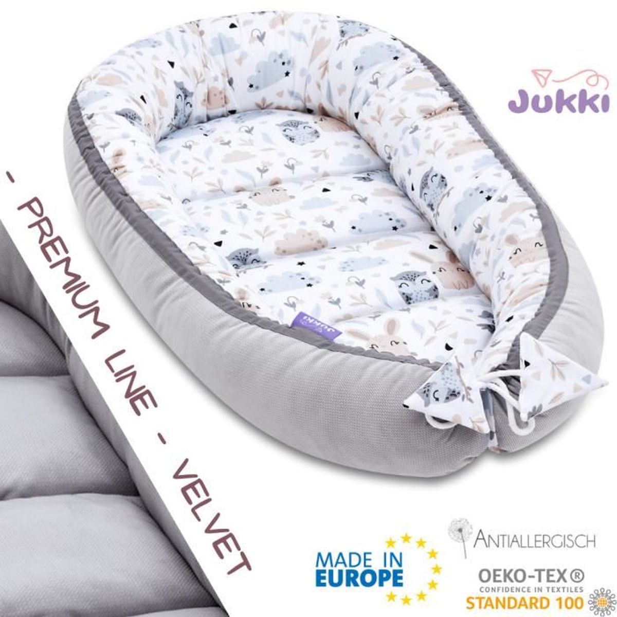 Jukki Reducteur De Lit Bebe Cocon De Sommeil Pour Nouveau Ne Nourrisson Baby Nest Coussin De Voyage Portable Tres Bonne Matinee Cdiscount Puericulture Eveil Bebe