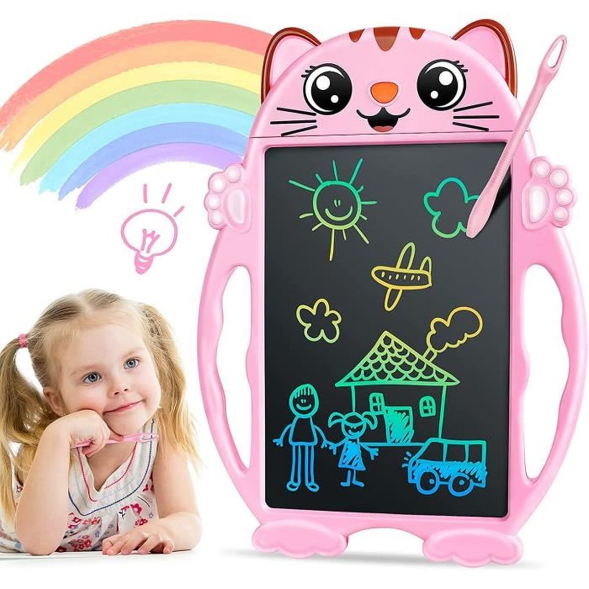 2 Pack Tablette Dessin Enfant – Ardoise Magique LCD 8,5 Pouces, Jouet Éducatif 2-7 Ans Pour Garçons Et Filles, Idéal Pour Dessiner, Écrire Et Jouer !