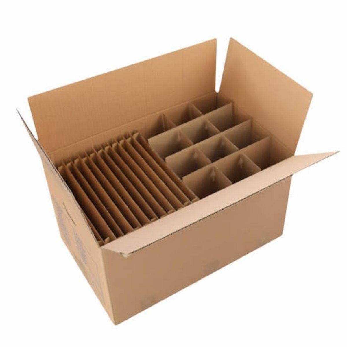 Karton-billiger Carton Déménagement Verres - 5 Boîtes 15-30 Compartiments, Protection Extra Pour Verres Et Bouteilles