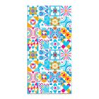 Tapis Vinyle Agatha Ruiz de la Prada Hydraulique Bleu Diverses Couleurs Originales 80x300 cm - Tapis pour Cuisine, Bureau et Salon