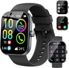 IOWODO Montre Connectée Homme Femme Sport Smartwatch de Fitness Cardiofrequencemètre Podomètre Fréquence Oxymètre iOS Android Noir