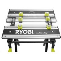 Etabli pliable - RYOBI - Aluminium - Réglage en hauteur - 600 x 570 x 760 mm - Avec 4 mors et 1 clé de service
