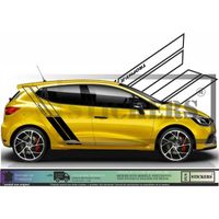 Renault Trophy-R racing Bandes latérales - NOIR - Kit Complet - Tuning Sticker Autocollant Graphic Decals