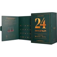 24 Days Of Rhum - Calendrier de l'Avent du Rhum - Box de dégustation de Rhum - 24 x 2 cl + 2 verres de dégustation