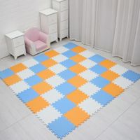 Tapis d'éveil en mousse EVA - Puzzle de jeu pour enfants - Type white orange blue - 30 pièces