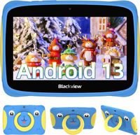 Blackview Tab 3 Kids Tablette Tactile pour Enfants Android 13 7" 60HZ 4Go+32Go-SD 1To 3280mAh WiFi Éducative Tablette - Bleu