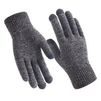 Gants d'hiver pour hommes et femmes, gants chauds à écran tactile avec doublure thermique en tricot doux pour hommes et